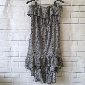 HEARTSOUL gray snake print high low dress size L